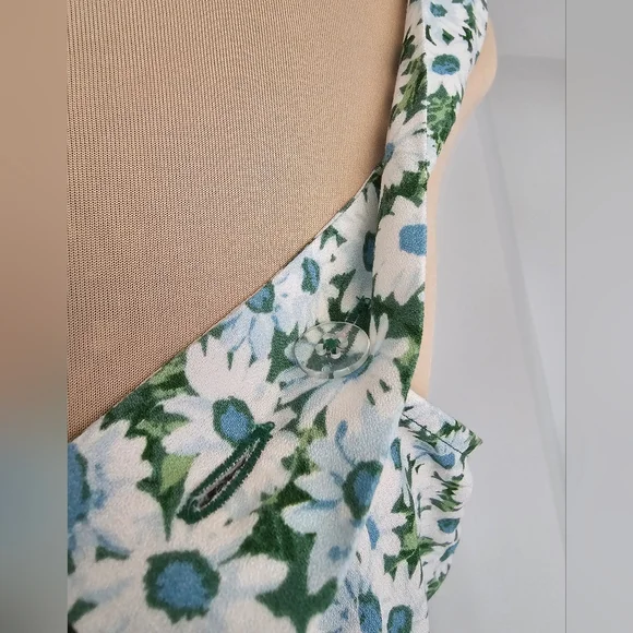 Reformation NWT Green Floral Midi Dress Sz XL - Picture 11 of 14